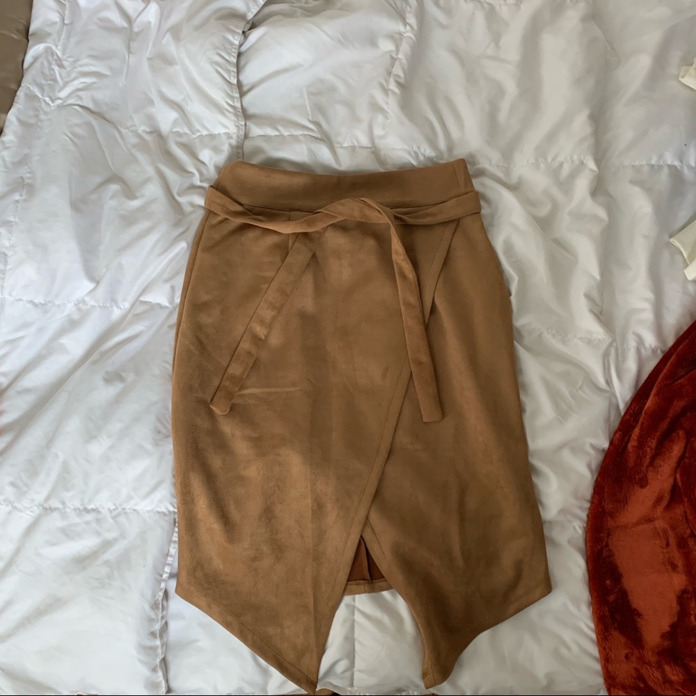 Tan High Waisted Skirt
